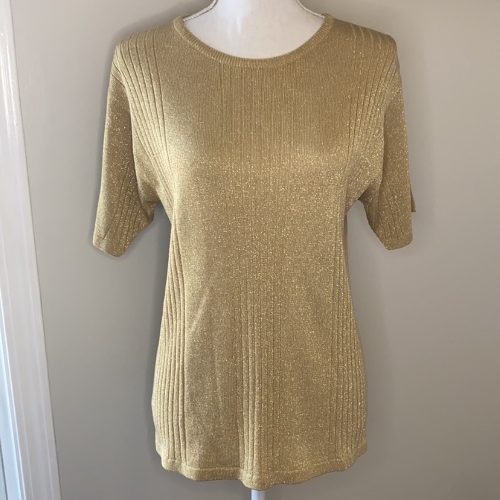 Wasserman • Vintage Gold Shiny Blouse